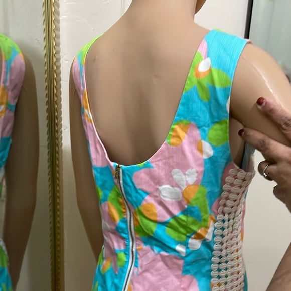 Lilly Pulitzer Floral Sleeveless Dress in Blue and Pink - Picture 4 of 15